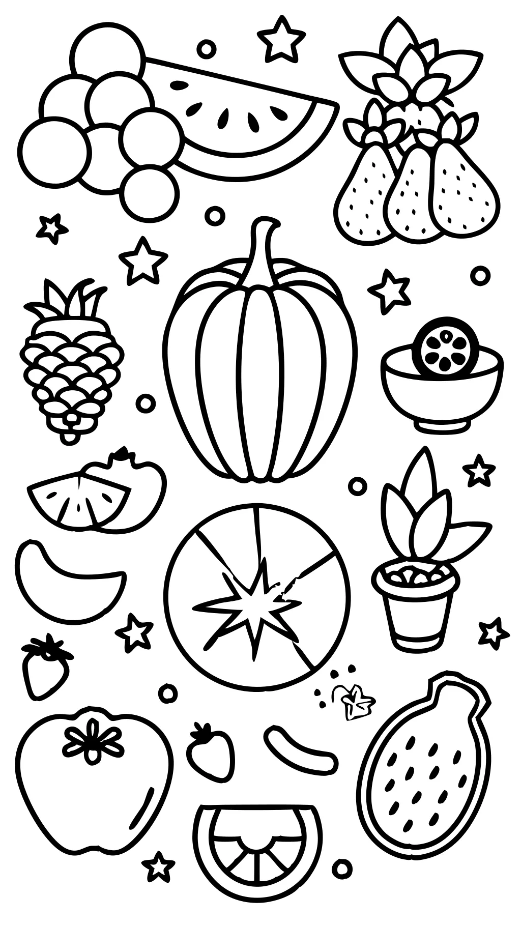 healthy food coloring pages